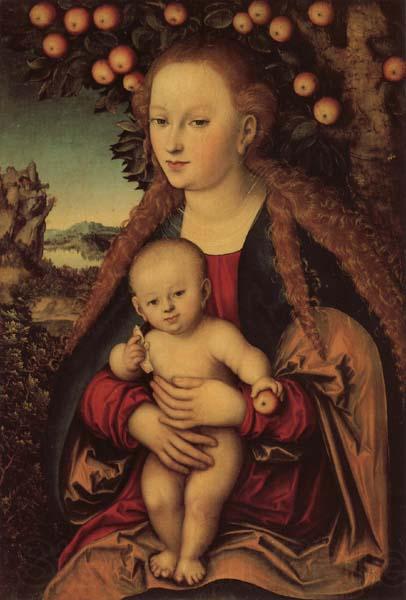 Lucas Cranach the Elder Madonna and Child Under an Apple Tree Norge oil painting art
